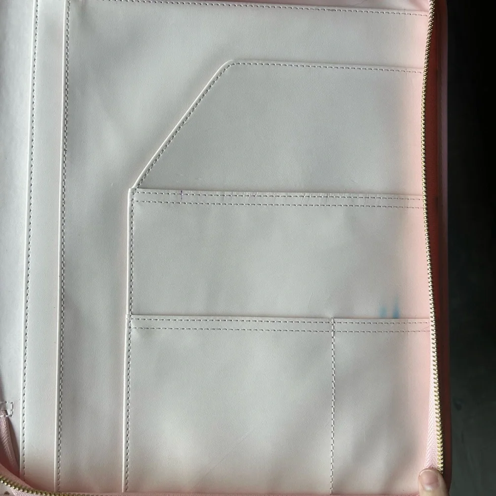 Ban.do Large Pink Planner with Blue Text With Zip Closure